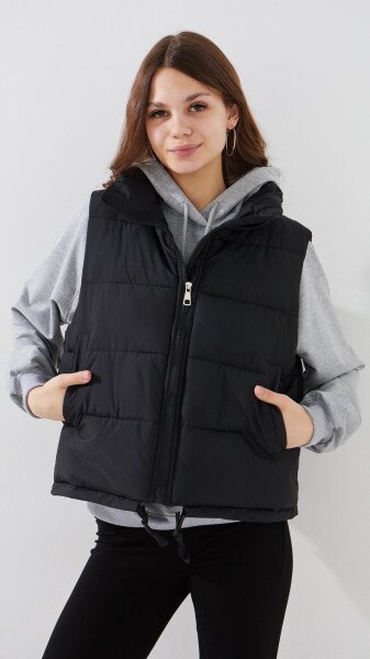 Купить Жилет плащевка однотонный женский LAWA WBC02494 2XL Черный Артикул: 2000999500657 Фото №1