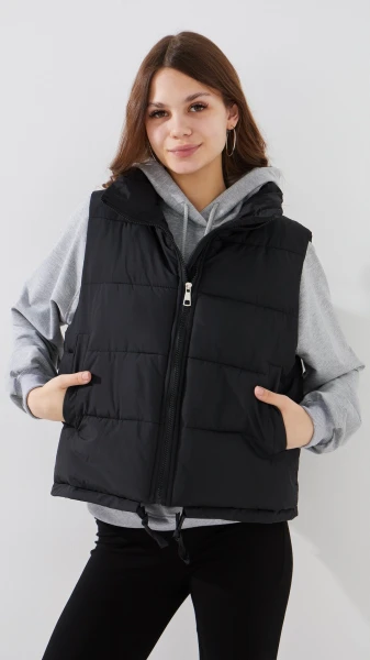 Купить Жилет плащевка однотонный женский LAWA WBC02494 2XL Черный Артикул: 2000999500657 Фото №1