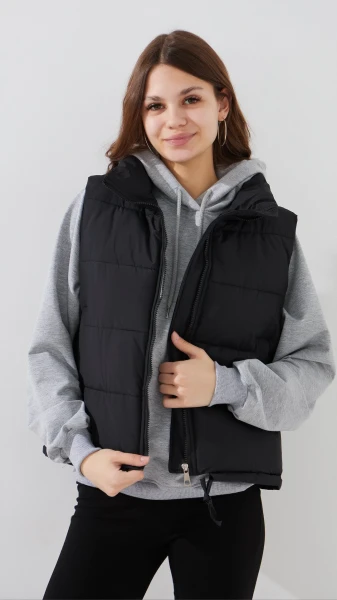 Купить Жилет плащевка однотонный женский LAWA WBC02494 2XL Черный Артикул: 2000999500657 Фото №3