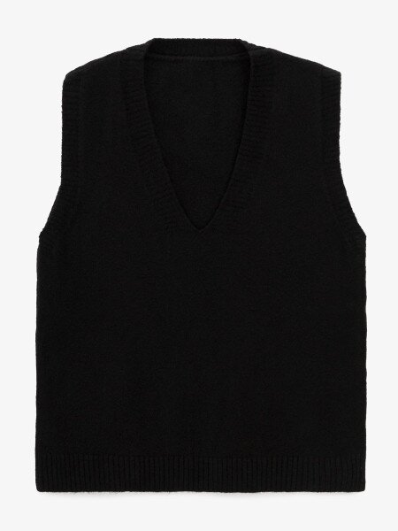 Купить Жилет трикотажный однотонный женский GENUA 2506 One Size Черный Артикул: 2000999516153 Фото №1