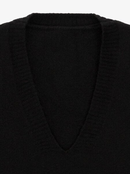 Купить Жилет трикотажный однотонный женский GENUA 2506 One Size Черный Артикул: 2000999516153 Фото №2