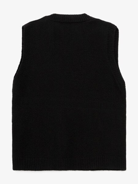 Купить Жилет трикотажный однотонный женский GENUA 2506 One Size Черный Артикул: 2000999516153 Фото №3