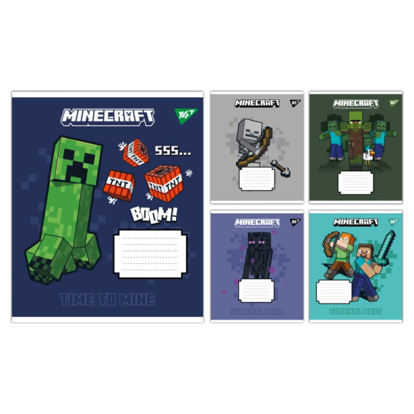 Зошит учнівський &quot;Minecraft Signs&quot; YES 767558 12 арк.