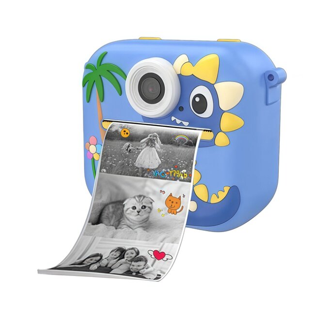 Купити Дитячий Фотоапарат-принтер "Динозавр" DIY TOYS CJ-4978946-B Блакитний Артикул: 6900072321789 Фото повноекранне №1