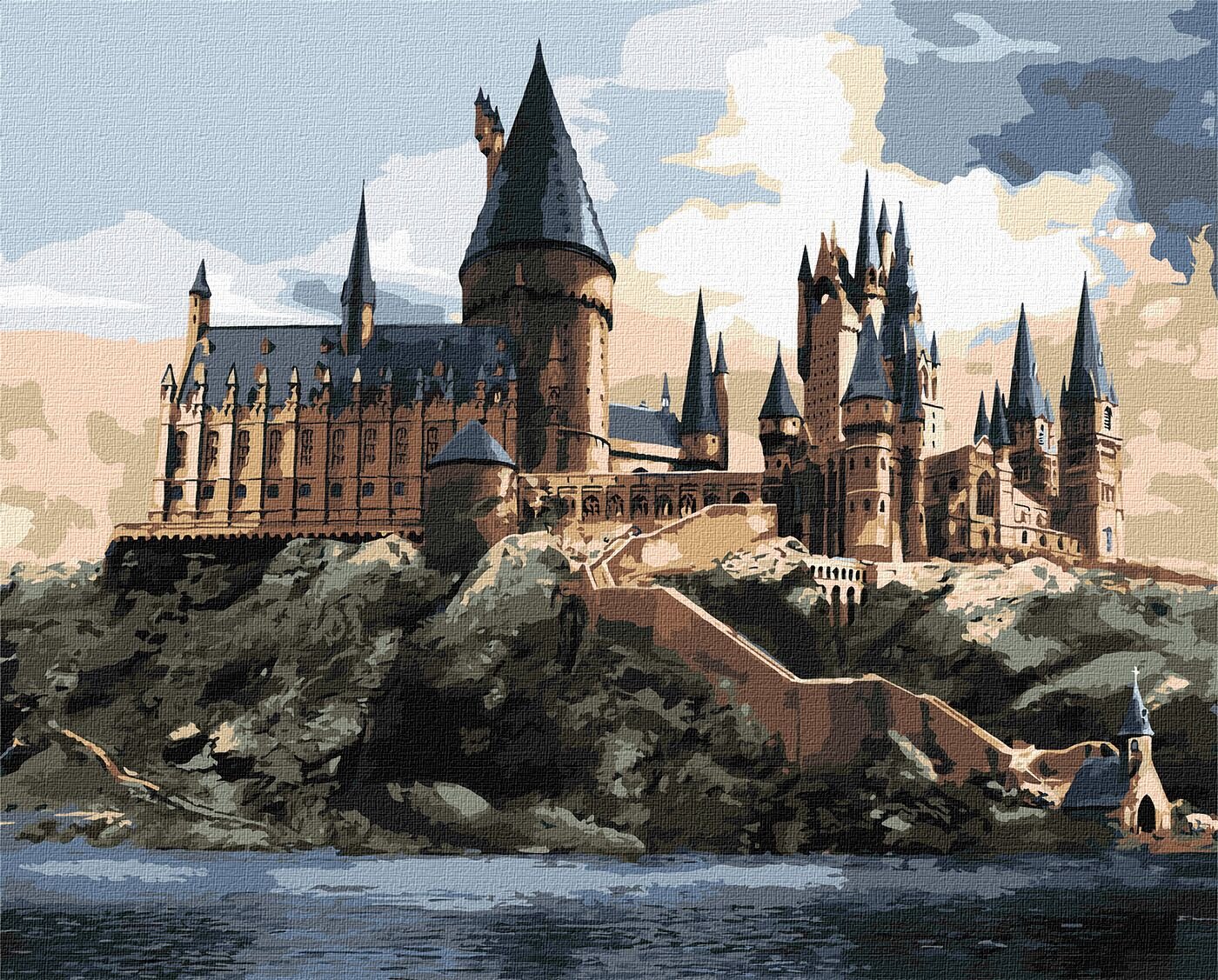 Купити Набір для розпису по номерах WB "Harry Potter: Гоґвортс вдень"  Ideyka KHO6432 Різнокольоровий Артикул: 4823104388753 Фото повноекранне №1