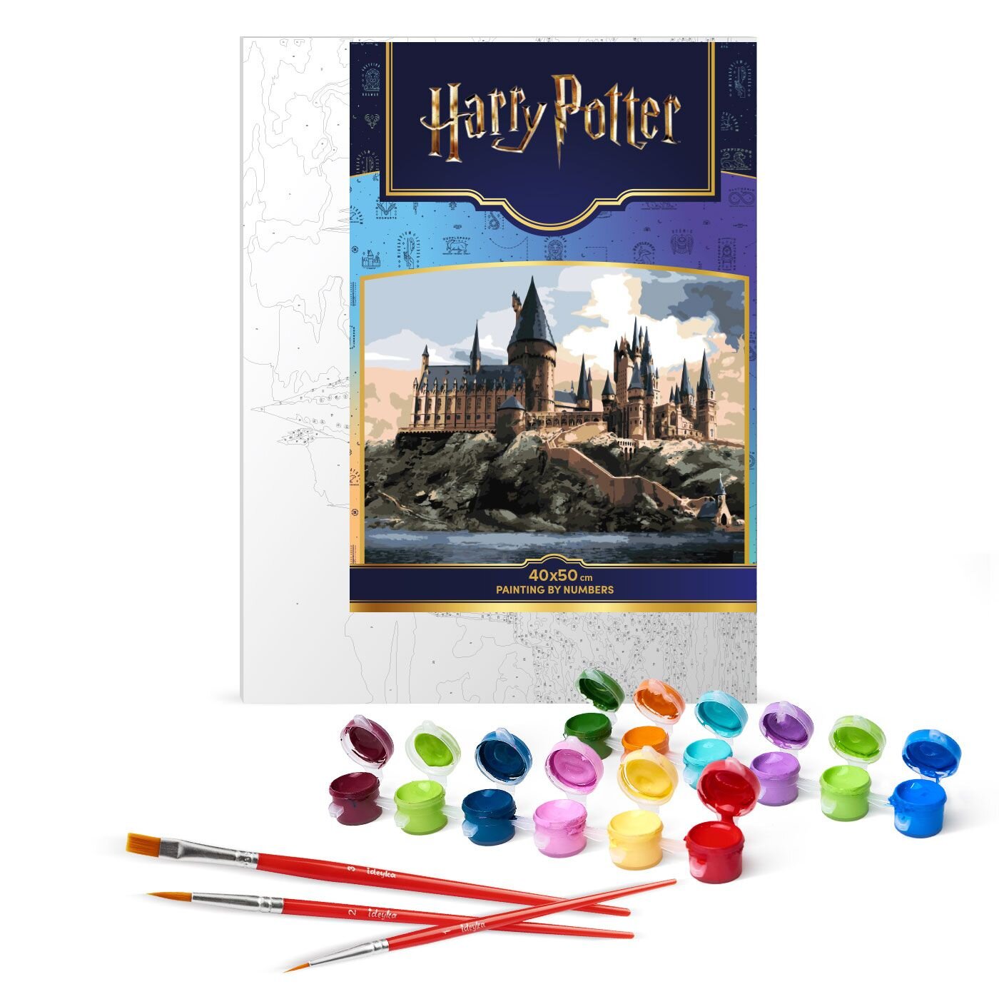 Купити Набір для розпису по номерах WB "Harry Potter: Гоґвортс вдень"  Ideyka KHO6432 Різнокольоровий Артикул: 4823104388753 Фото повноекранне №2