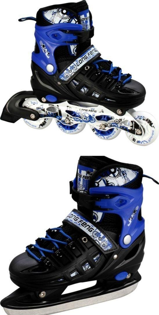 Ролики-ковзани Scale Sport 34-37 Чорно-синій (2000903106029)  Фото №1