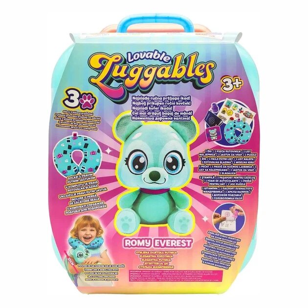 Купити Іграшковий набір з валізкою Romy Lovable Luggables 2511005 Різнокольоровий Артикул: 815887029538 Фото повноекранне №1