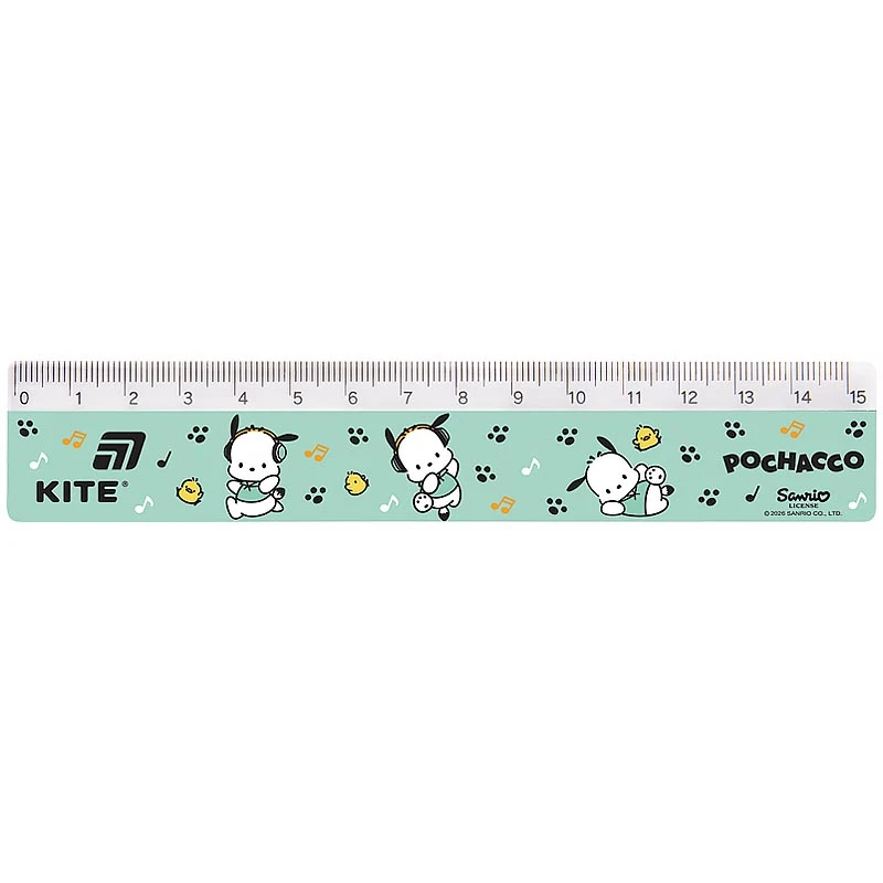 Купити Лінійка Pochacco Kite PC26-090 15 см Різнокольоровий Артикул: 4063276350367