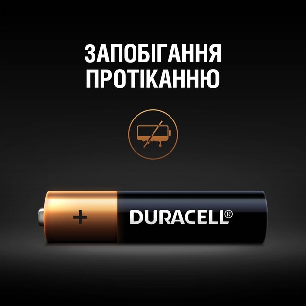 Батарейки DURACELL Basic 77164 AAA алкаліновi 1.5V LR03 4 шт на блістері  Фото №3