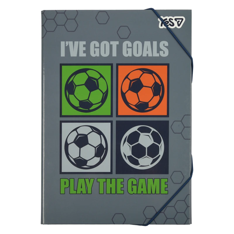 Купити Папка для праці на гумці "Football" YES 500255 Різнокольоровий Артикул: 5056574472175 Фото повноекранне №1