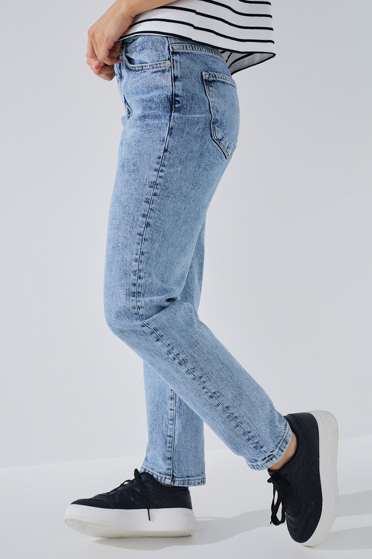 Джинсы Mom Fit женские 3940 baza 32 Синий (2000990305091D)  Фото №2