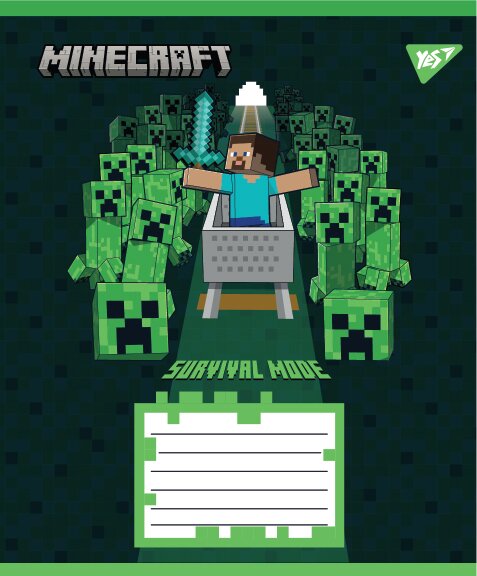 Зошит учнівський &quot;Minecraft Walls&quot; YES 767563 12 аркушів  Фото №2