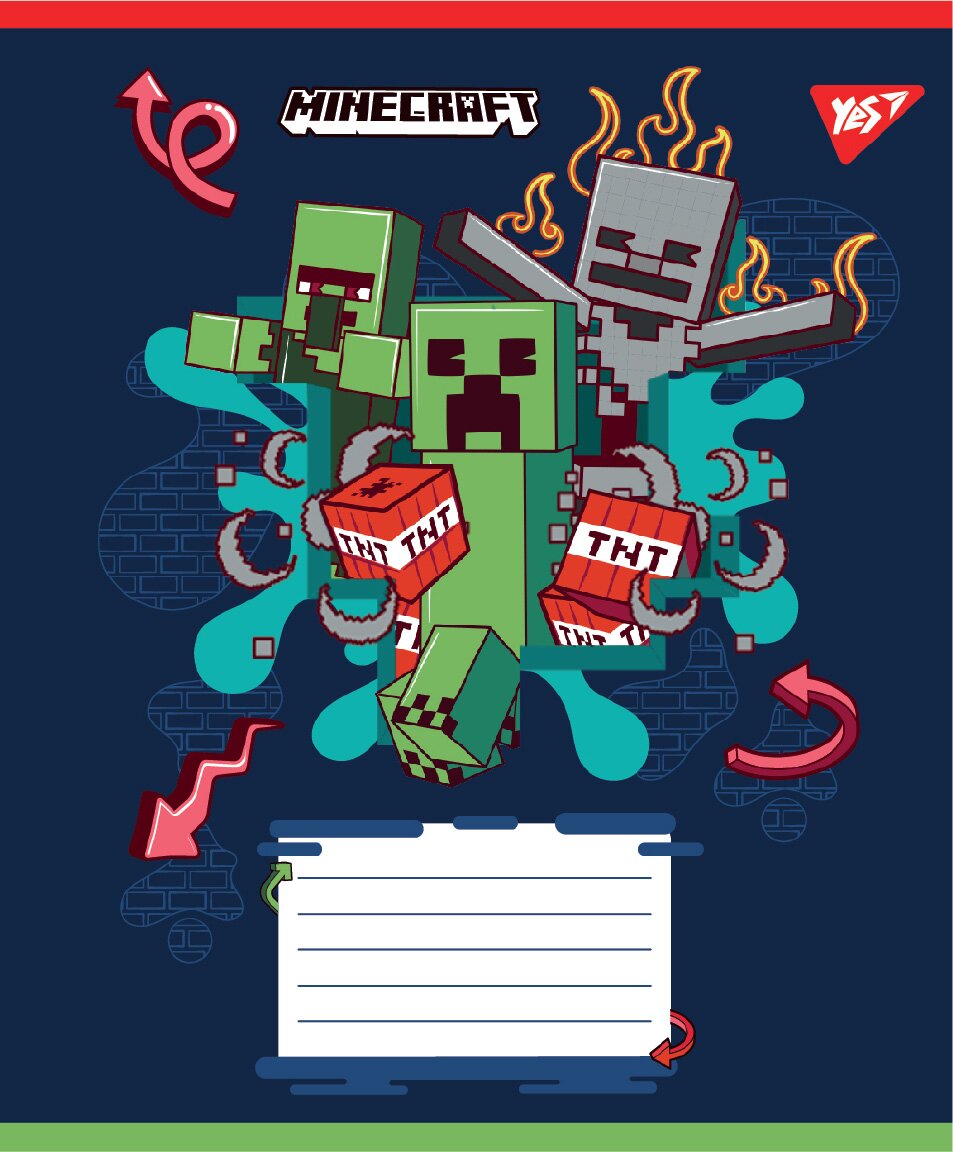 Тетрадь ученическая «Minecraft Heroes» YES 767577 12 листов  Фото №1