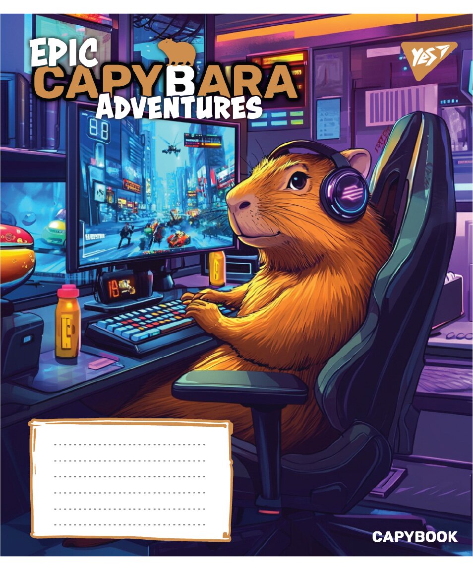 Зошит учнівський &quot;Капібара Epic Capybara&quot; YES 767791 12 аркушів  Фото №2