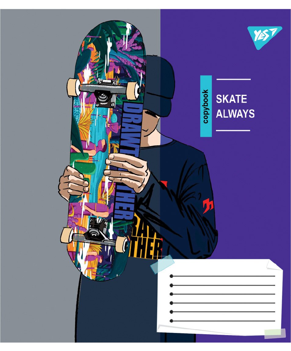 Тетрадь ученическая &quot;Skate is always&quot; YES 767812 36 л. Разноцветный  Фото №4