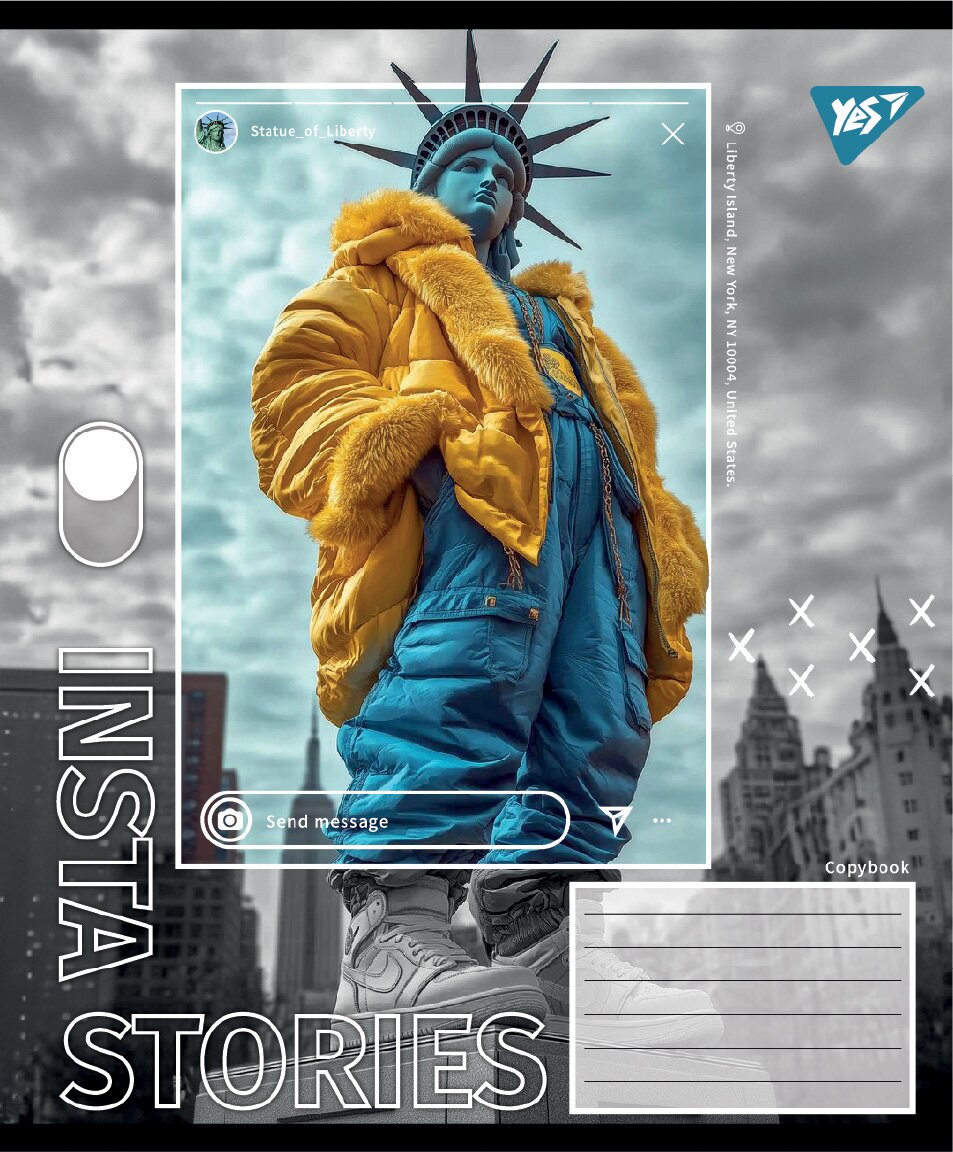 Зошит учнівський &quot;Insta Storys&quot; YES 767943 36 арк. Різнокольоровий  Фото №1