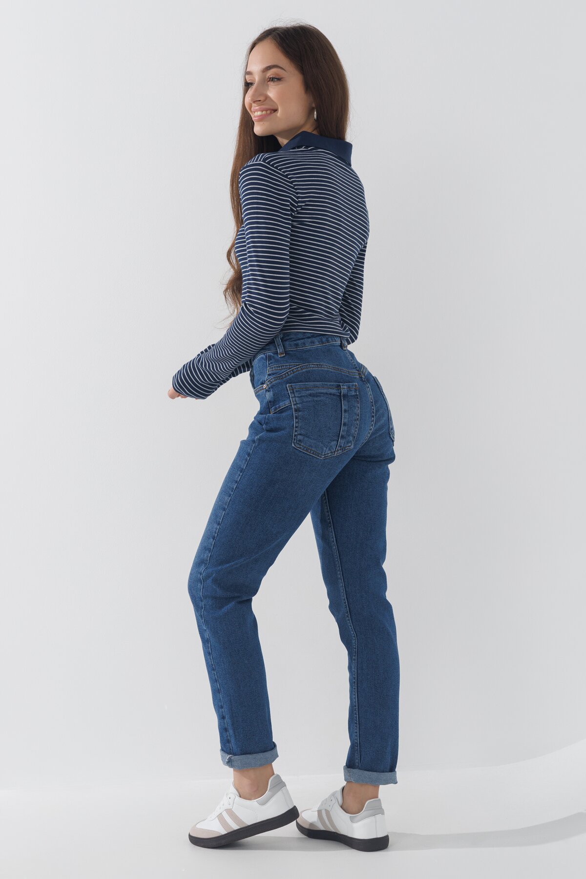 Джинсы Slim Fit женские Karol 23321 34 Синий (2000990248220D)  Фото №2
