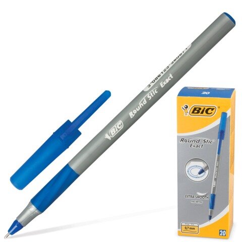 Ручка шарик. &quot;BIC&quot; Round Stic Exact / 918543 / / 879 / сын. (3086123350571)(SC)  Фото №1
