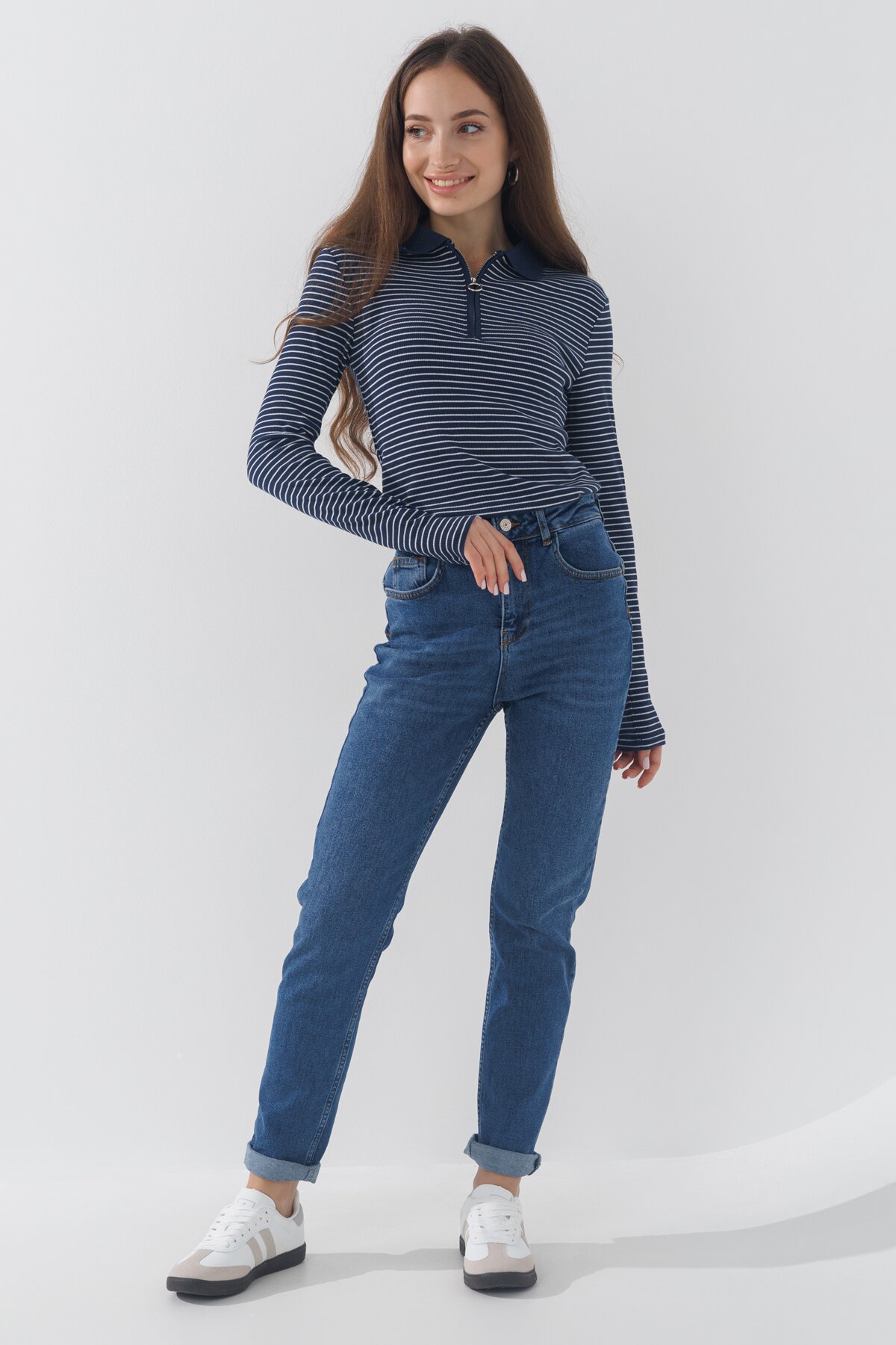 Джинсы Slim Fit женские Karol 23321 34 Синий (2000990248220D)  Фото №1