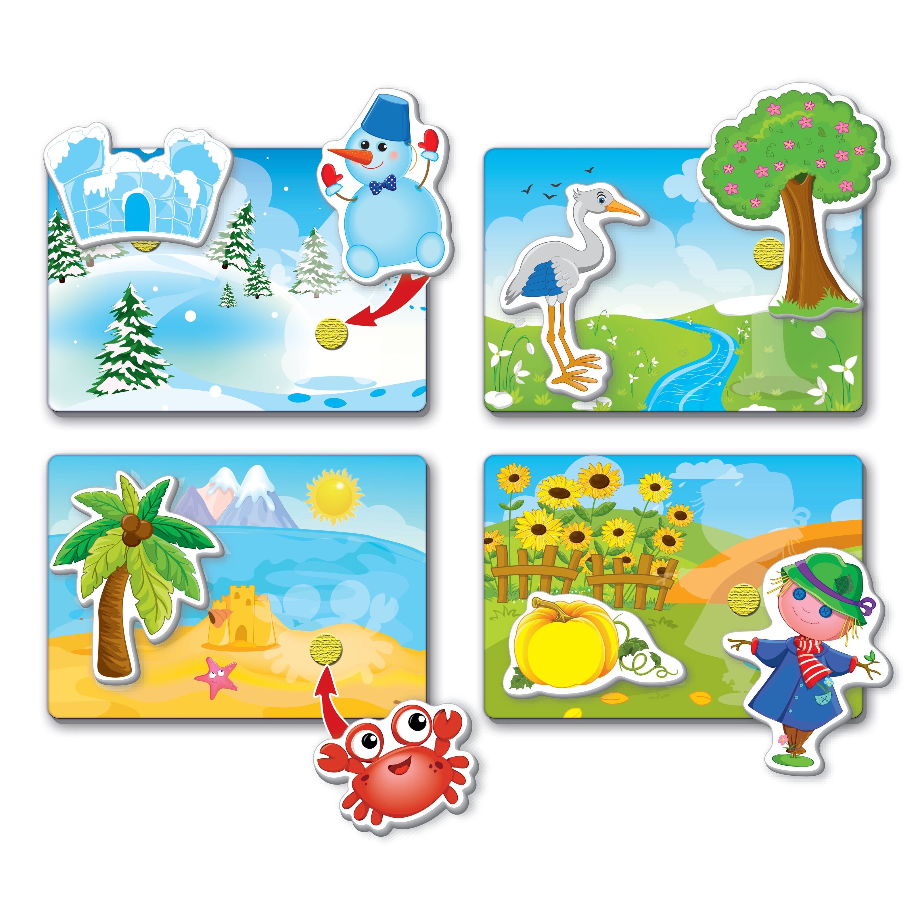 Личики &quot;Времена года&quot; Vladi Toys VT1302-23 (4820195057667)  Фото №1