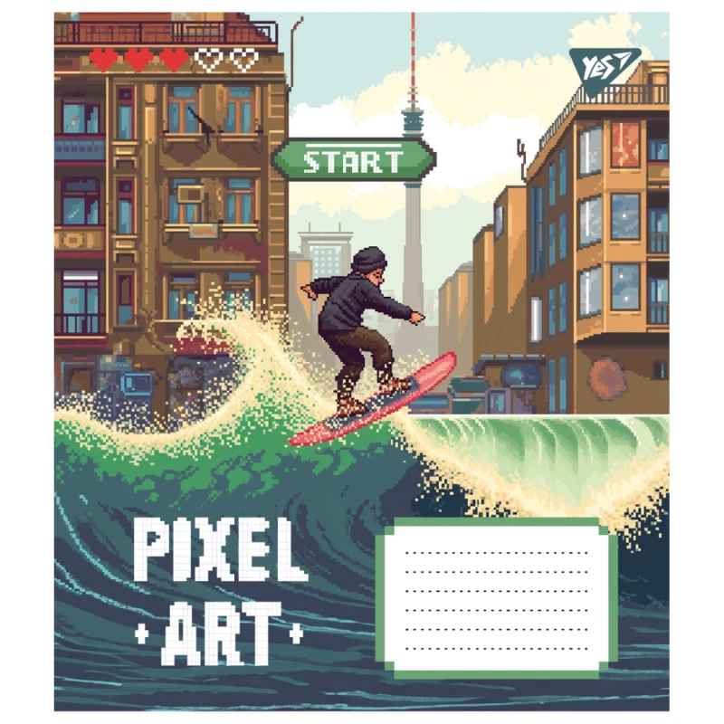 Зошит учнівський &quot;Pixel art&quot;  YES 767212 12 арк. Різнокольоровий  Фото №3