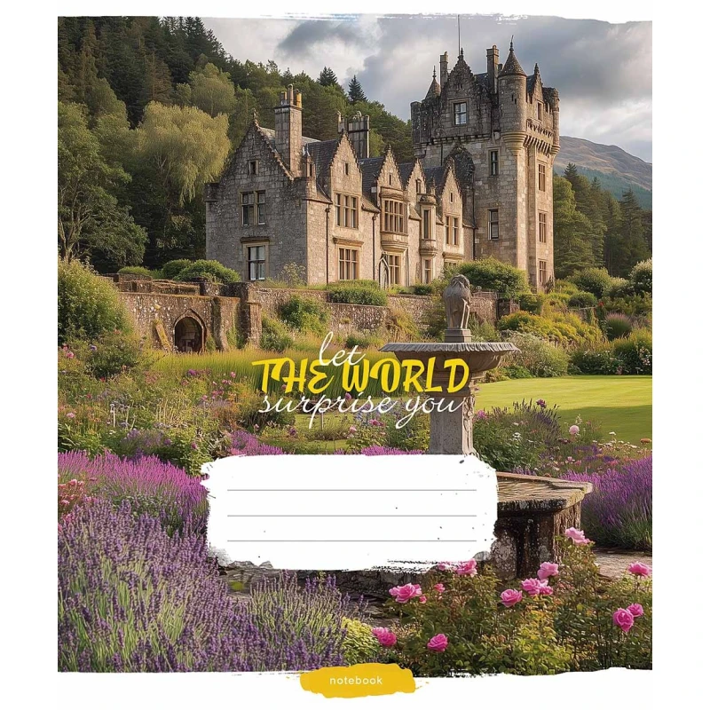 Зошит учнівський &quot;Let the world surprise you&quot; Школярик 060-3448L 60 арк. Різнокольоровий  Фото №1