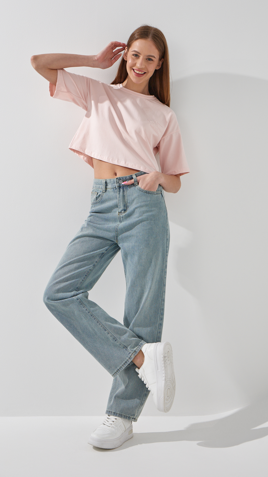 Джинсы Regular Fit женские 685 S Синий  Фото №0