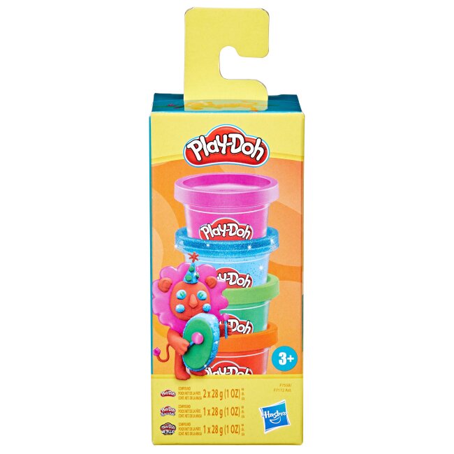 4 баночки з масою для ліплення Play-Doh F7558 Різнокольоровий  Фото №0