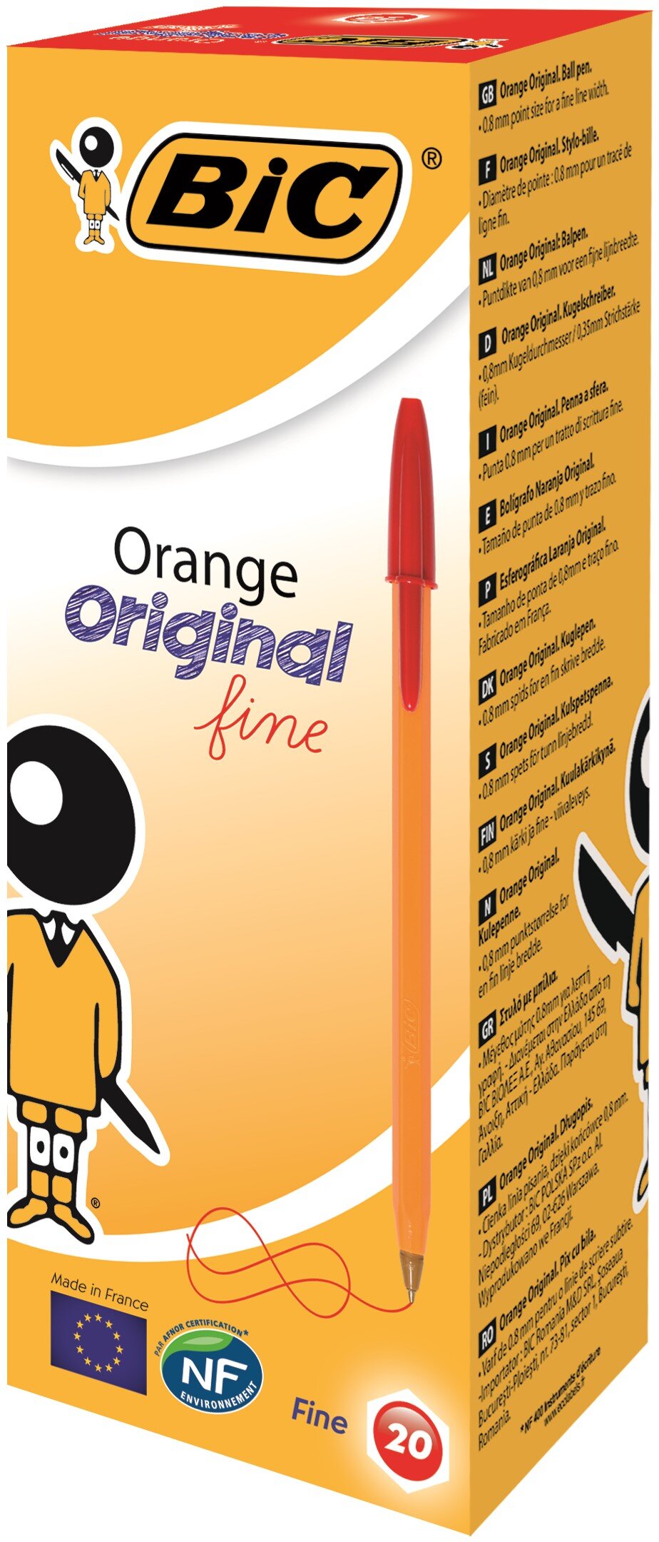 Ручка шарик. &quot;BIC&quot; Orange / 1199110112 / червей. (3086121101120)(SC)  Фото №0