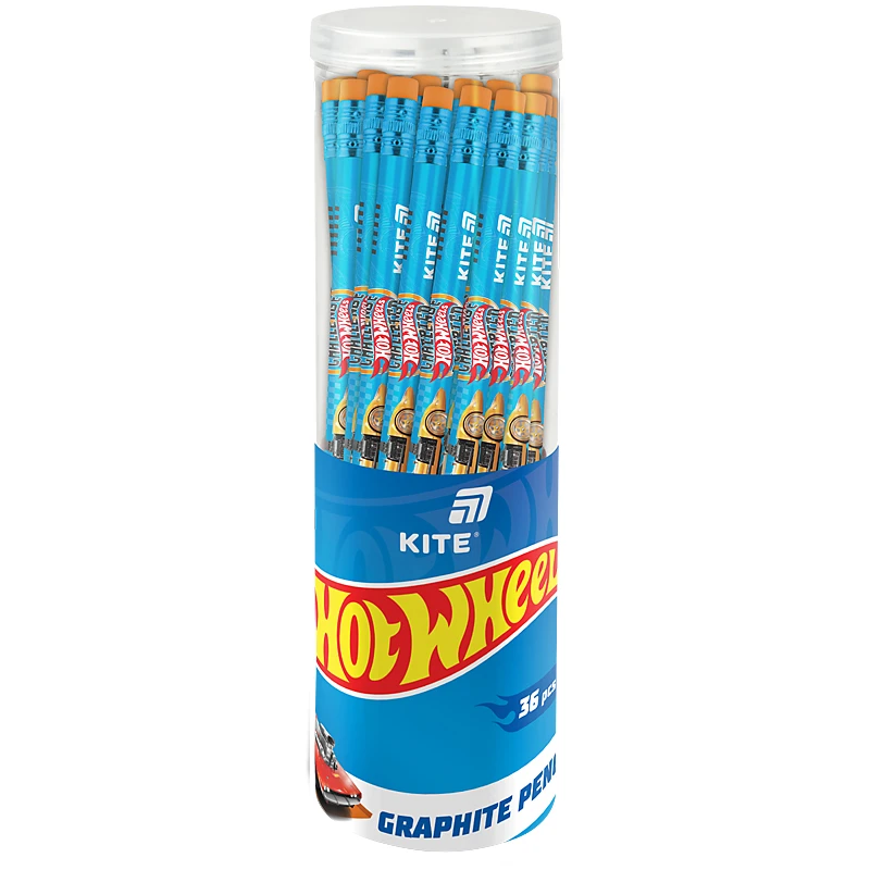 Карандаш чернографитный Kite Hot Wheels HW25-046 Разноцветный  Фото №1