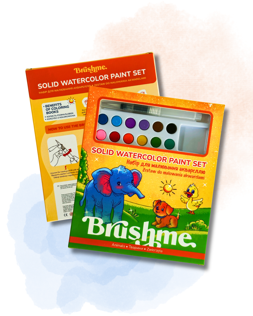 Купити Набір розмальовок для дітей "Тварини" Brushme PAINTS3 Різнокольоровий Артикул: 9995482464345 Фото повноекранне №1