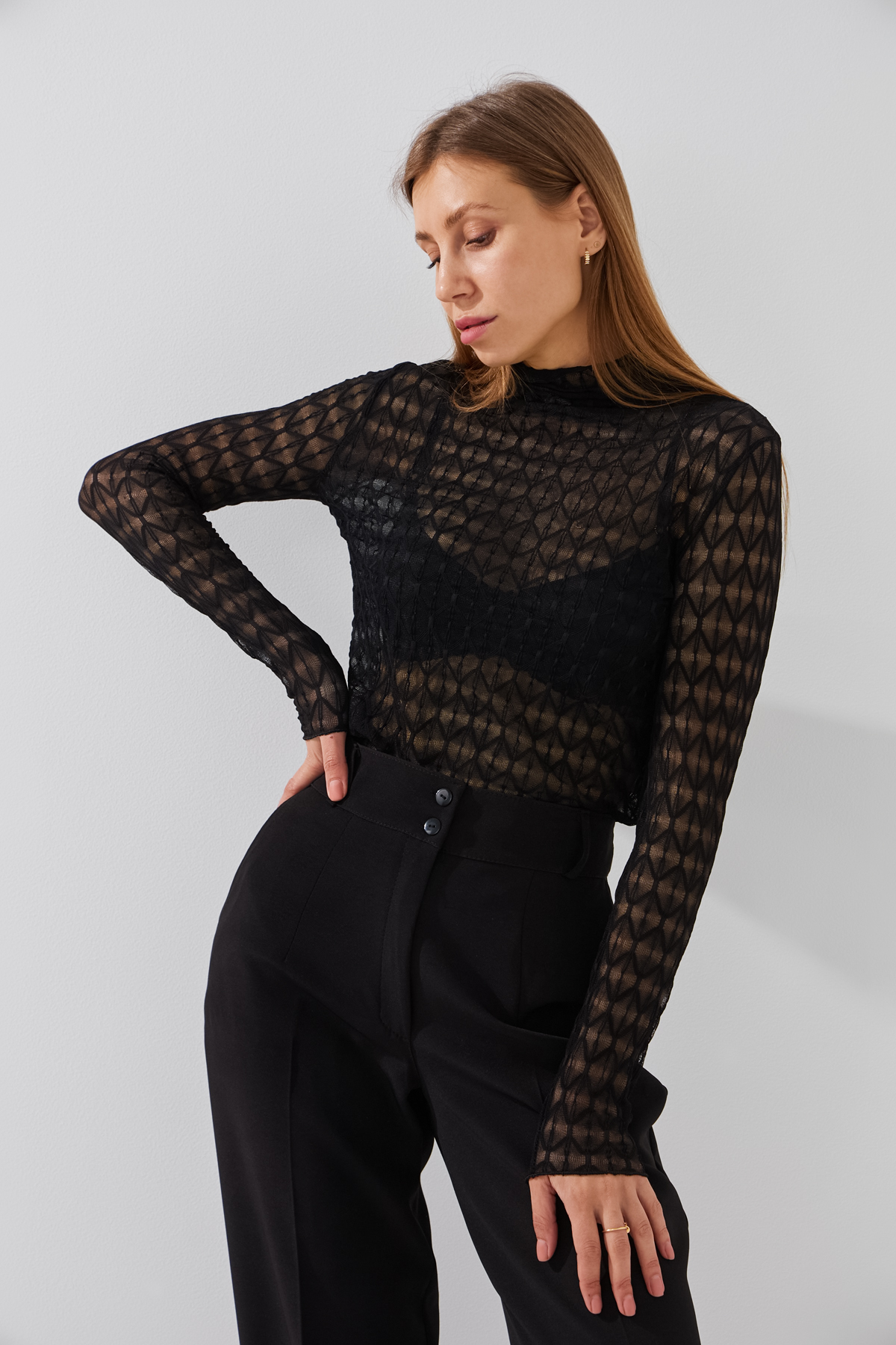 Гольф однотонный женский Rong Rong 993 One Size Черный  Фото №0