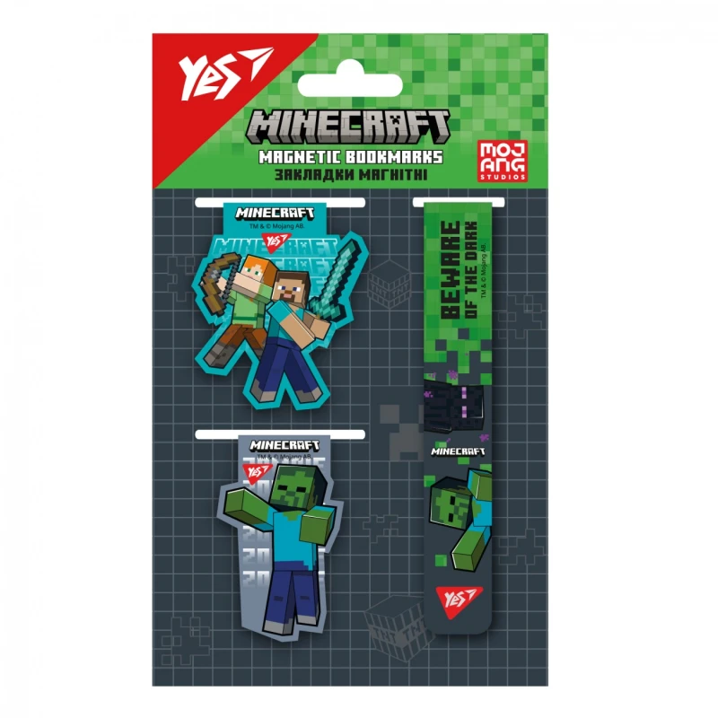 Купити Закладка-магніт "Minecraft" Yes 708347 Різнокольоровий Артикул: 5056574450555 Фото повноекранне №2