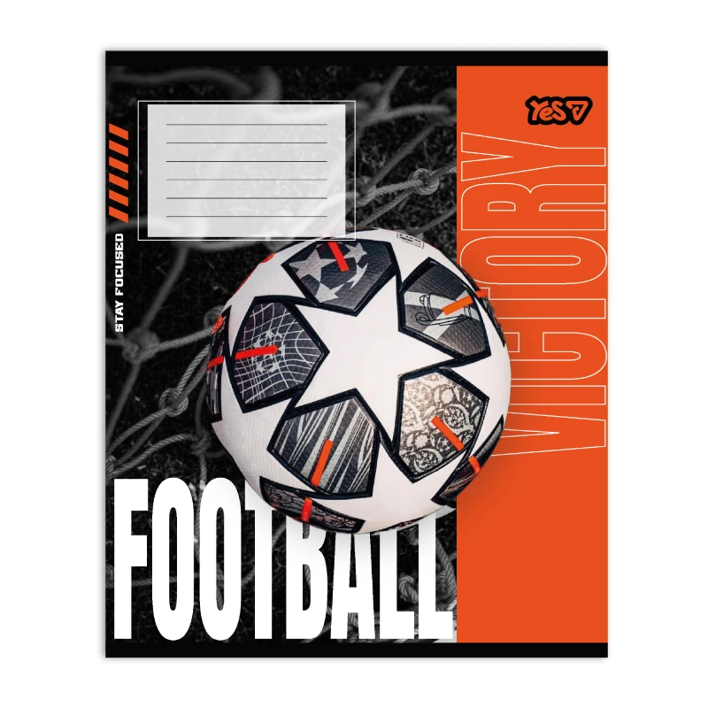 Купити Зошит учнівський "Football energy" YES 768798 24 аркуши Різнокольоровий Артикул: 4823133109640 Фото повноекранне №1