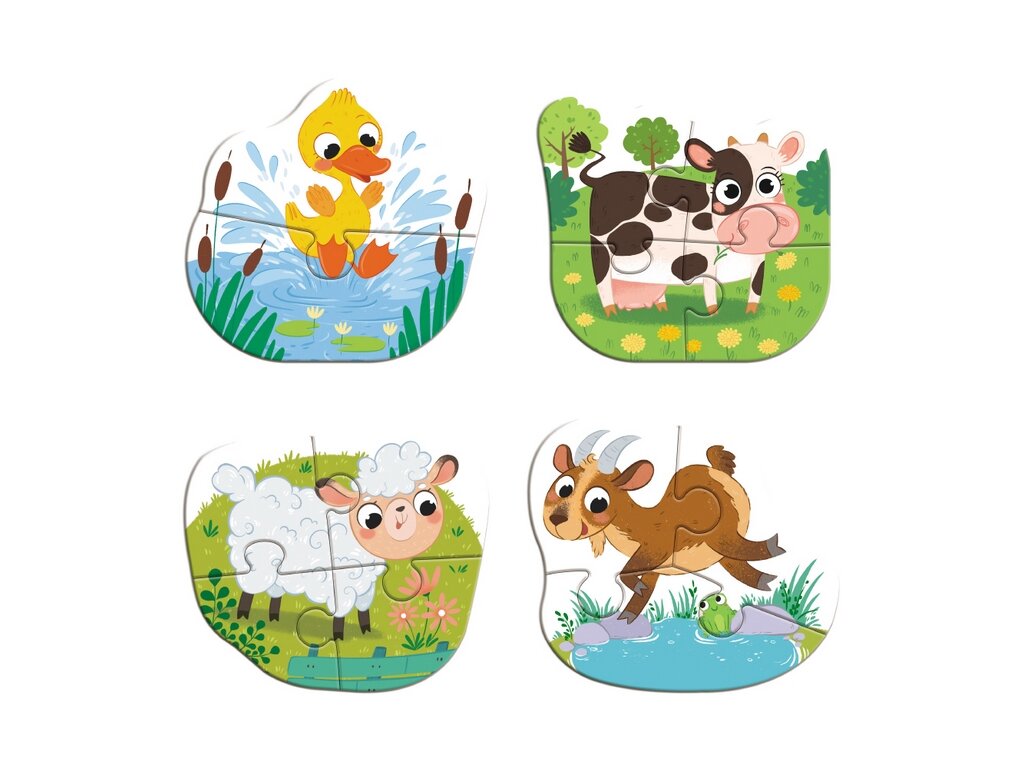 Купити Пазл 4в1 "Baby puzzle. День на фермі" DoDo 300687 Різнокольоровий Артикул: 4823115912473 Фото повноекранне №2