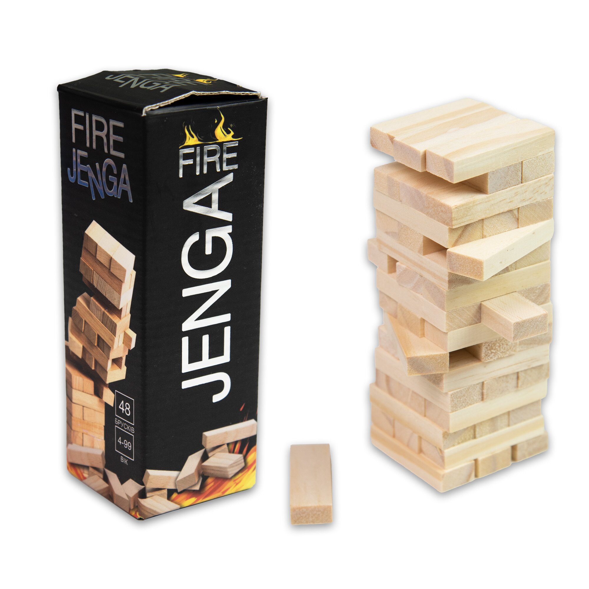 Настольная игра Strateg Fire Jenga 30848 Разноцветный  Фото №1