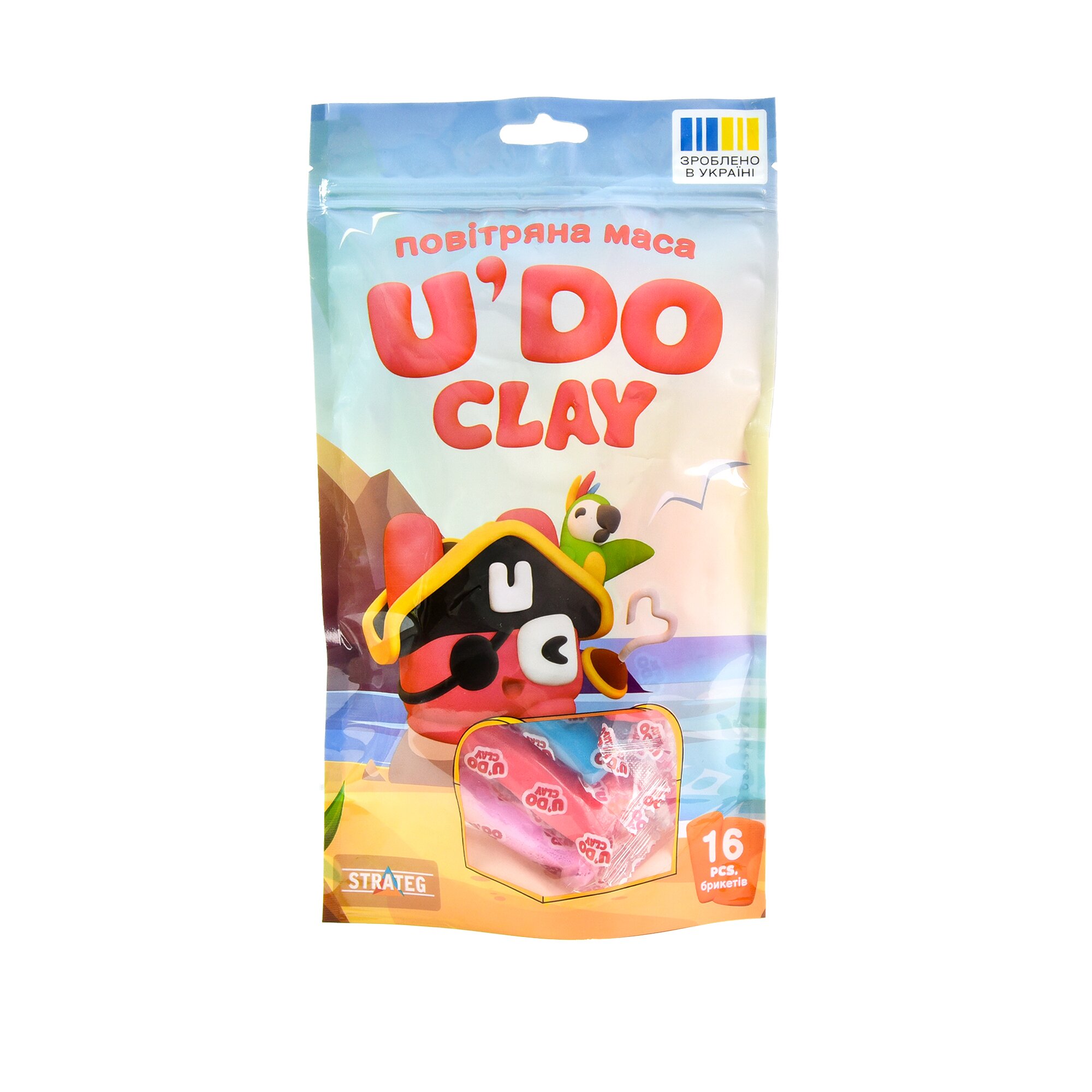 Купити Набір для творчості "U'DO Clay 16 шт" 30879 Різнокольоровий Артикул: 4823113890001 Фото повноекранне №1