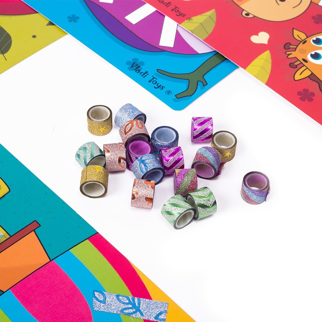 Купити Набір для творчості "Sticky strips. Лама" Vladi Toys VT4433-04 Артикул: 4820234761487 Фото повноекранне №3