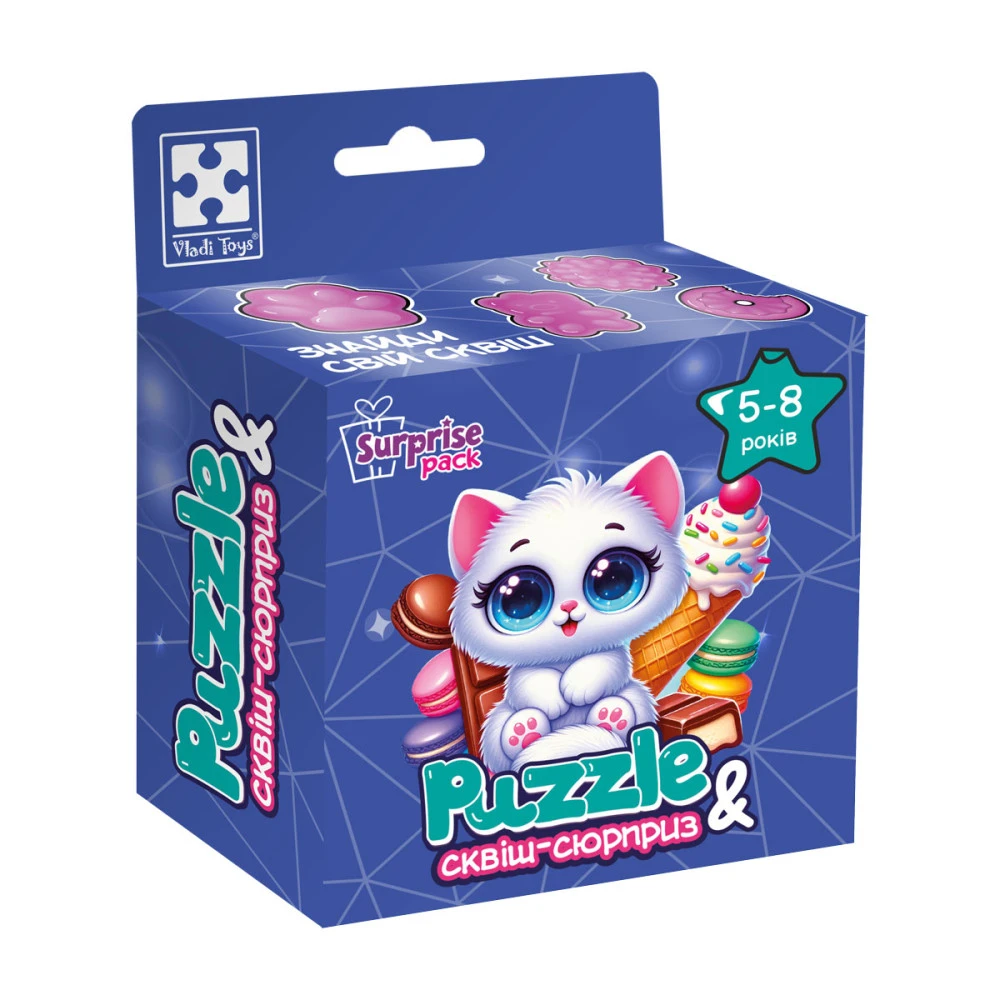 Купити Гра розвиваюча пазли із сюрпризом "Біле кошенятко" VT8030-03 Vladi Toys VT8030-03 Різнокольоровий Артикул: 4820234767199 Фото повноекранне №1