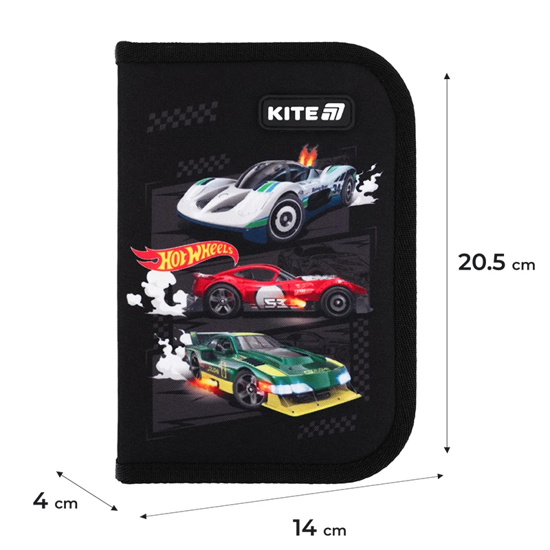 Пенал без наполнения Hot Wheels Kite HW25-622-1 Разноцветный  Фото №5