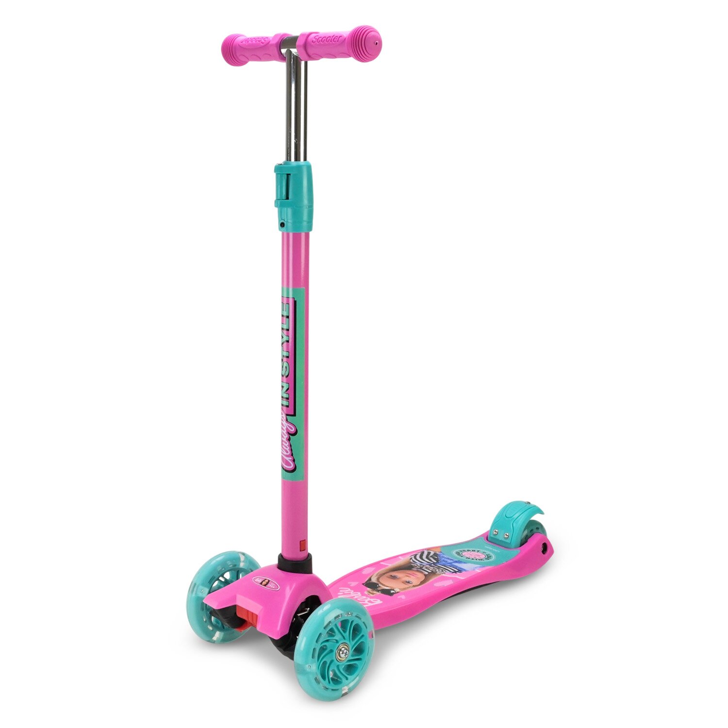 Купити Самокат дитячий 3-х колісний Barbie BH2616 Різнокольоровий Артикул: 6906231375525 Фото повноекранне №1