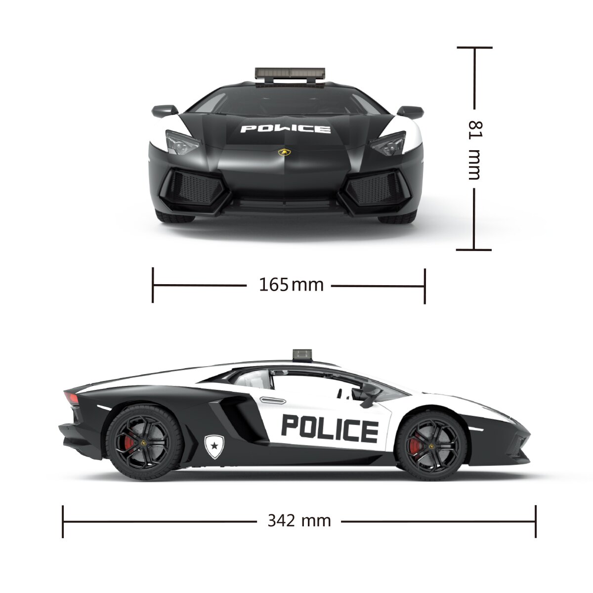 Автомобиль KS DRIVE на р/у – LAMBORGHINI AVENTADOR POLICE (1:14, 2.4Ghz) 114GLPCWB Разноцветный (6900007341417)  Фото №6