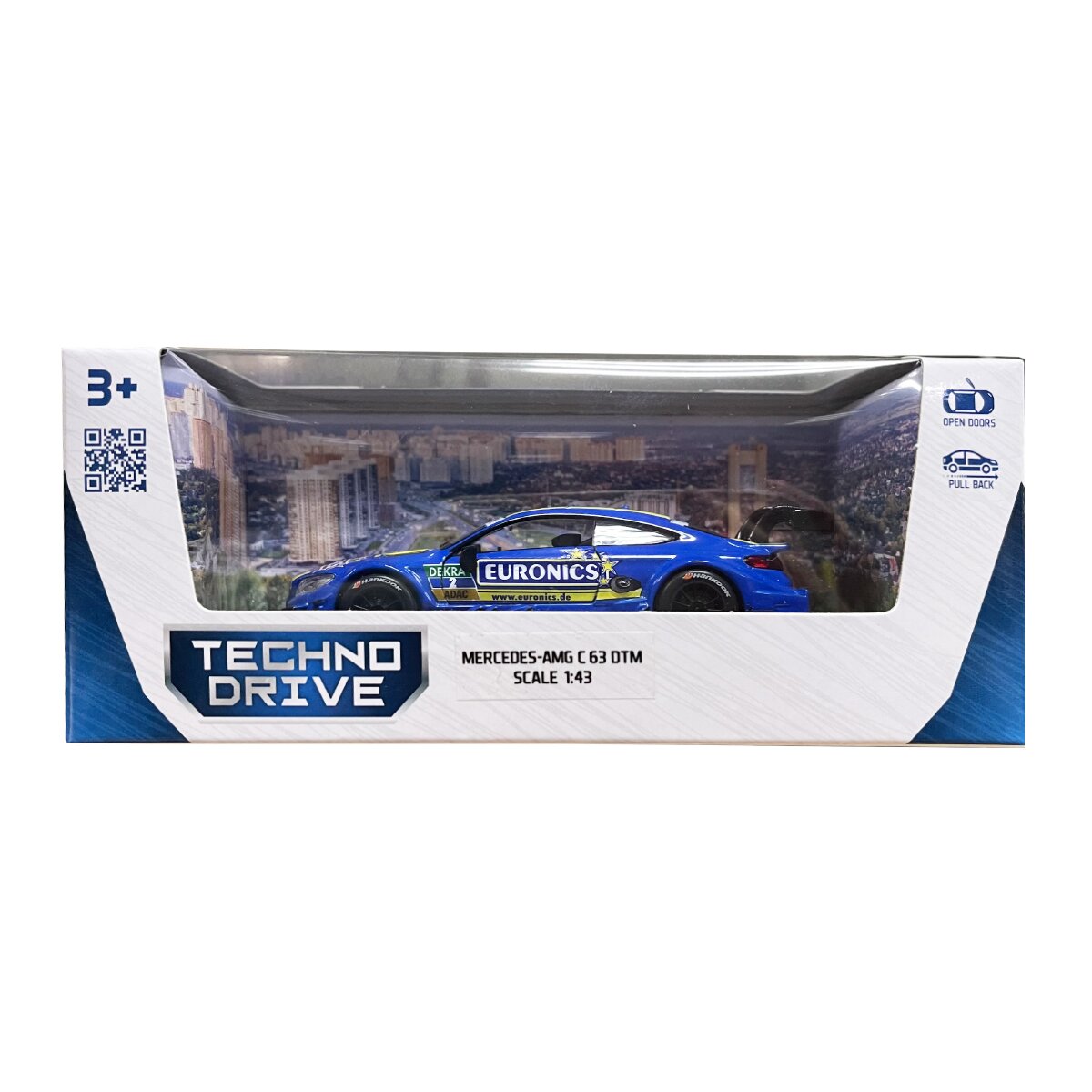 Автомодель Mercedes-AMG C63 DTM TechnoDrive 250355 Синий (6900007377249)  Фото №1