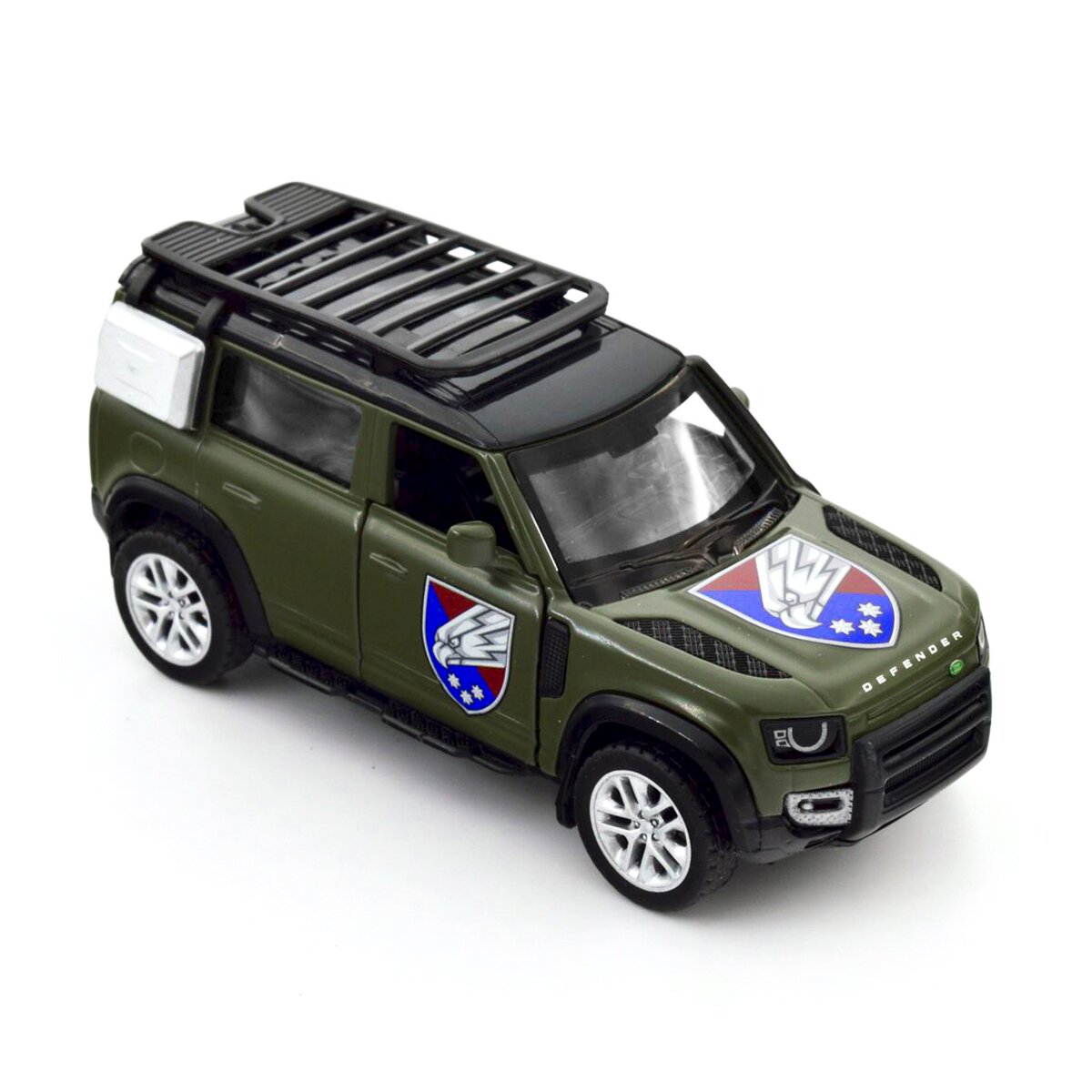 Автомодель &quot;Шевроны Героев&quot; Land Rover Defender 110 &quot;25 ОПДБр&quot; TechnoDrive 250289M Темно-зеленый (6900007377195)  Фото №7