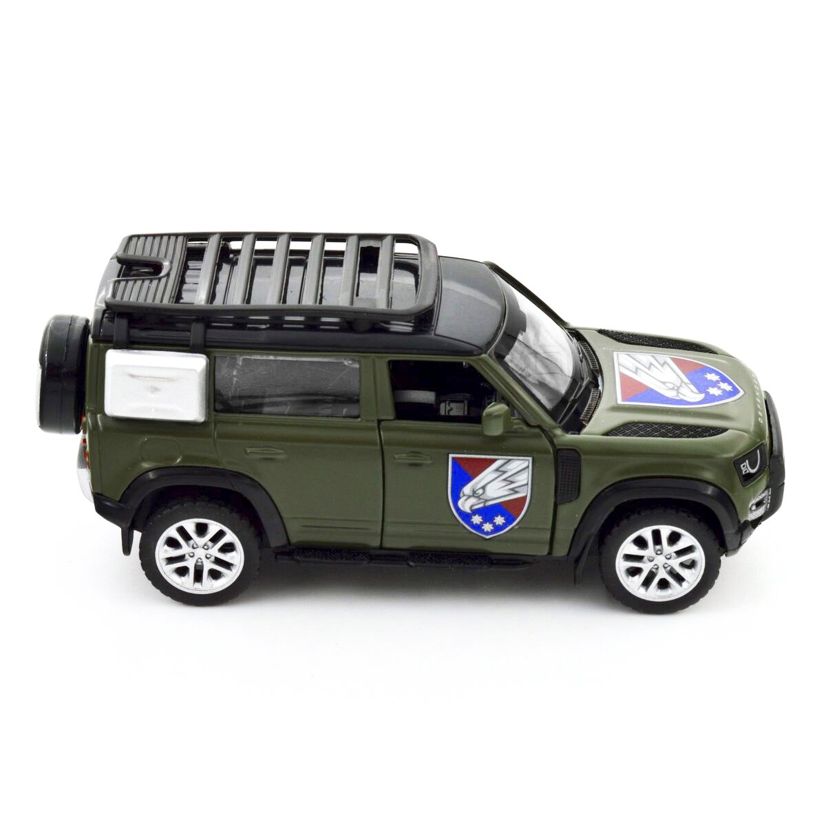 Автомодель &quot;Шевроны Героев&quot; Land Rover Defender 110 &quot;25 ОПДБр&quot; TechnoDrive 250289M Темно-зеленый (6900007377195)  Фото №6