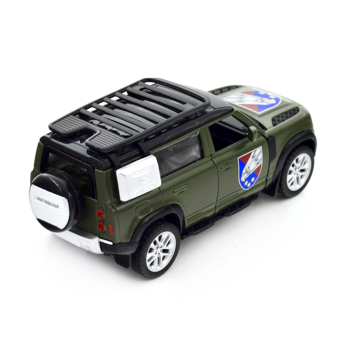 Автомодель &quot;Шевроны Героев&quot; Land Rover Defender 110 &quot;25 ОПДБр&quot; TechnoDrive 250289M Темно-зеленый (6900007377195)  Фото №5