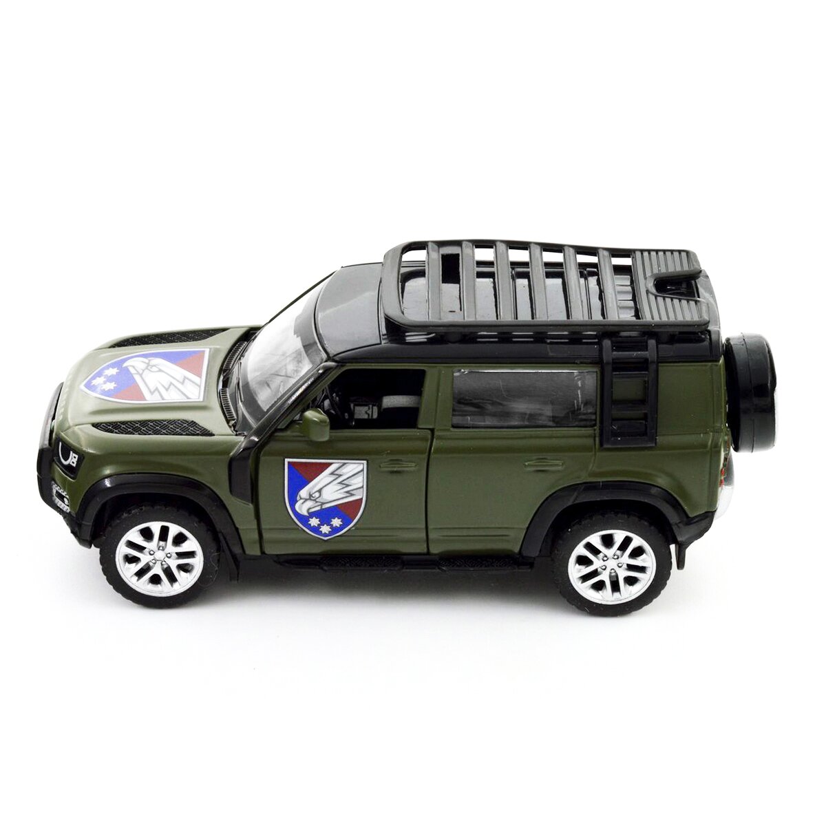 Автомодель &quot;Шевроны Героев&quot; Land Rover Defender 110 &quot;25 ОПДБр&quot; TechnoDrive 250289M Темно-зеленый (6900007377195)  Фото №2