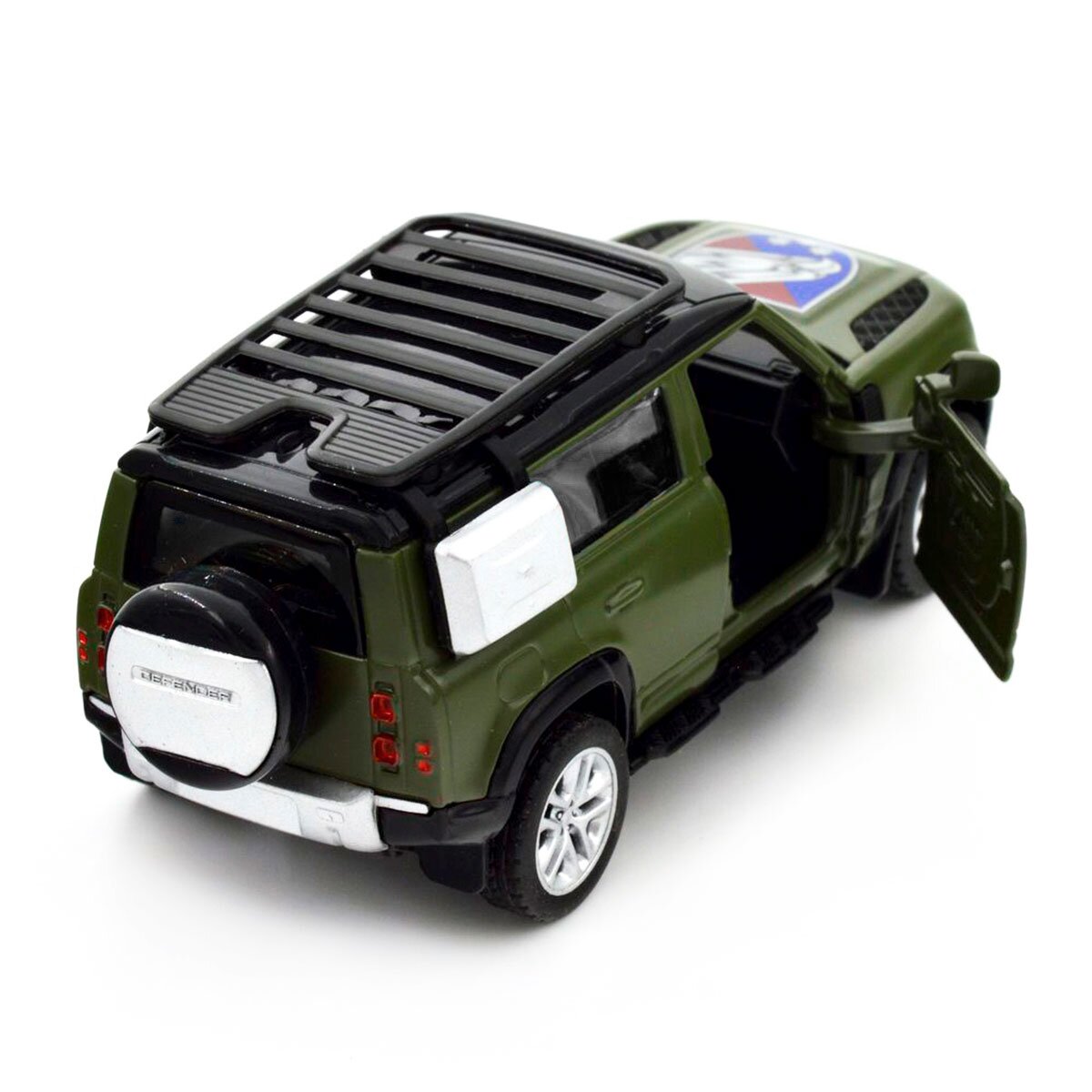 Автомодель &quot;Шевроны Героев&quot; Land Rover Defender 110 &quot;25 ОПДБр&quot; TechnoDrive 250289M Темно-зеленый (6900007377195)  Фото №1