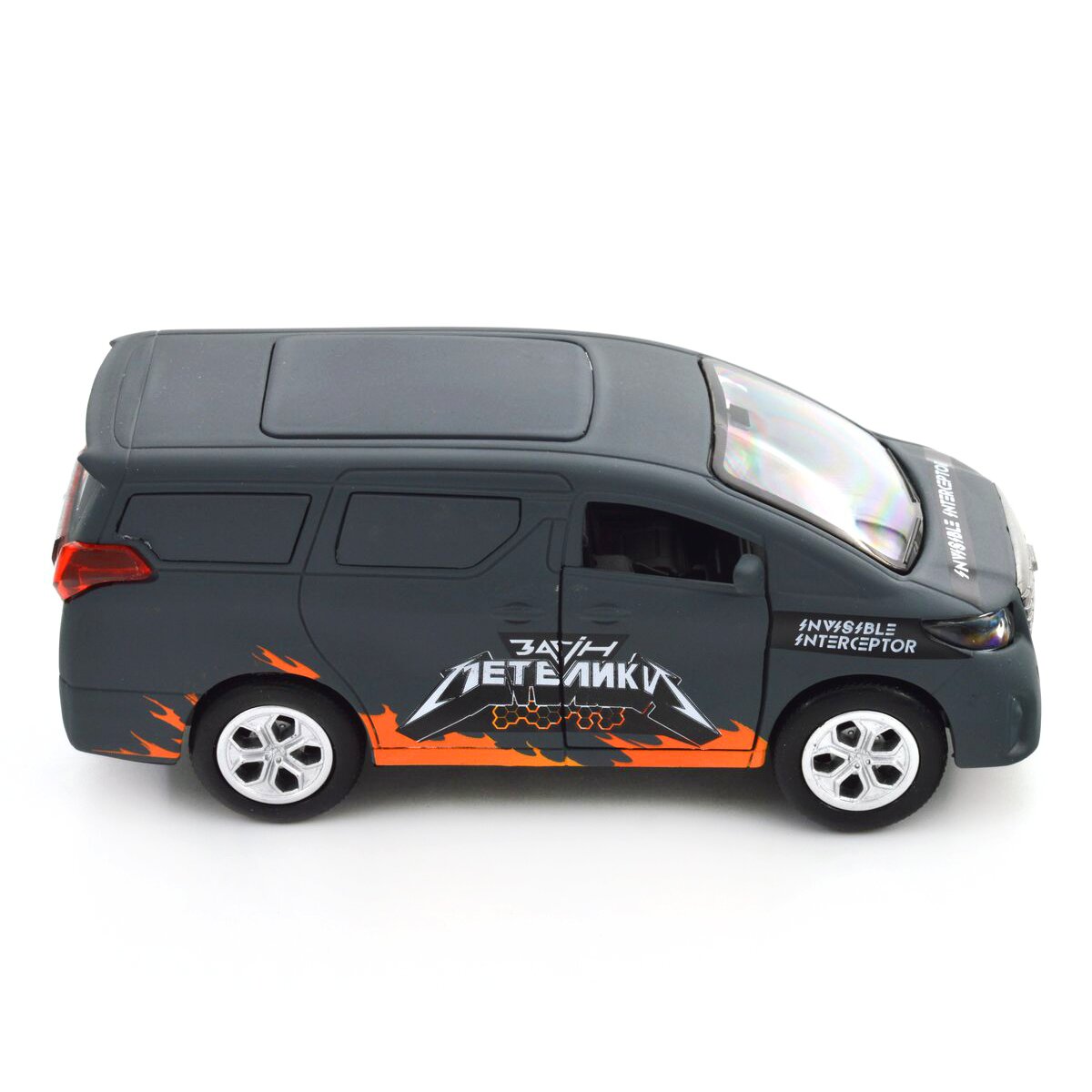 Автомодель &quot;Шеврони Героїв&quot; Toyota Alphard &quot;Загін метеликів&quot; TechnoDrive KM6011 Темно-сірий (6974465201842)  Фото №11